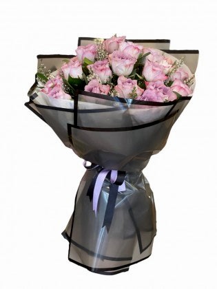 Pink Base - 15 İthal Pembe Gül