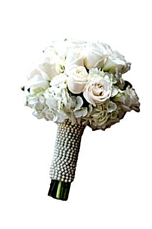 Beyaz Gül ve Ortanca Gelin Buketi